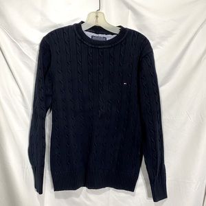 Tommy Hilfiger Cable knit navy cotton sweater  M/L